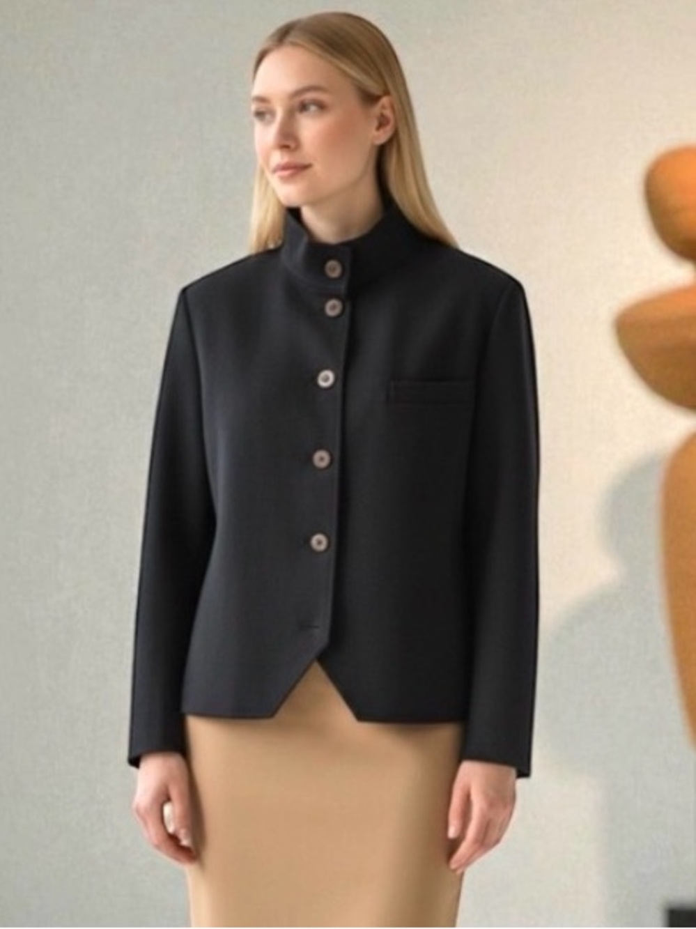 Vintage Louis Féraud Couture Boxy
Wool Blazer